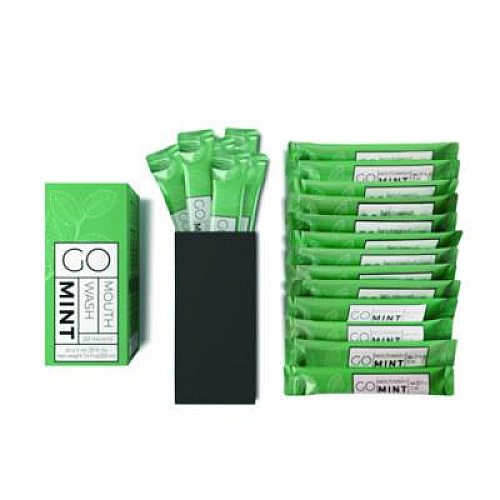 Go Mouthwash Individual Mouthwash Packets, Display Pack, Mint Flavor, 0.37 oz Packet, 20/Pack (MW20)