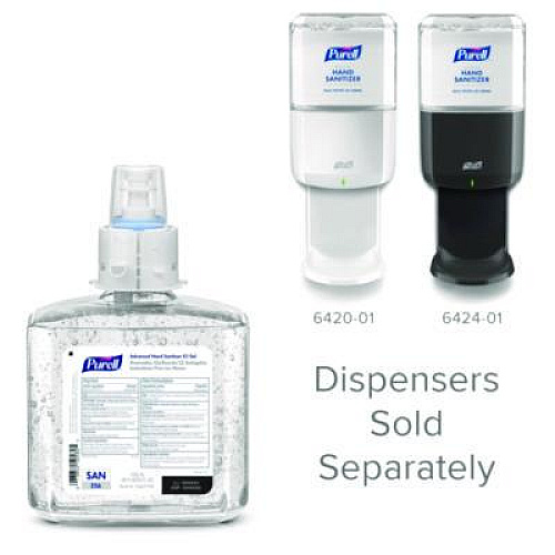 PURELL Food Processing Advanced Hand Sanitizer E3 Gel, 1,200 mL Bottle, Fragrance-Free, For ES6 Dispensers, 2/Carton (646102)