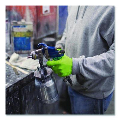 GloveWorks by AMMEX Heavy-Duty Industrial Nitrile Gloves, Powder-Free, XX-Large, 8 mil Thick, 9.5" Long, Green, 100/Box, 10 Boxes/Carton (GWGN49100CT)