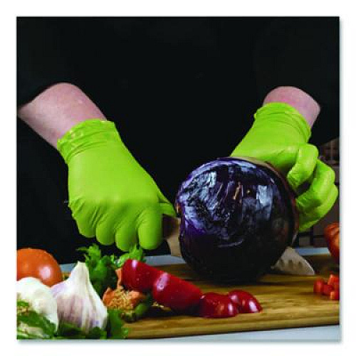 GloveWorks by AMMEX Heavy-Duty Industrial Nitrile Gloves, Powder-Free, XX-Large, 8 mil Thick, 9.5" Long, Green, 100/Box, 10 Boxes/Carton (GWGN49100CT)