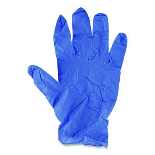 Boardwalk 380 Series Disposable General-Purpose Nitrile Gloves, Powder-Free, Medium, 4 mil Thick, 9.5" Long, Blue, 100/Box (380MBXA)