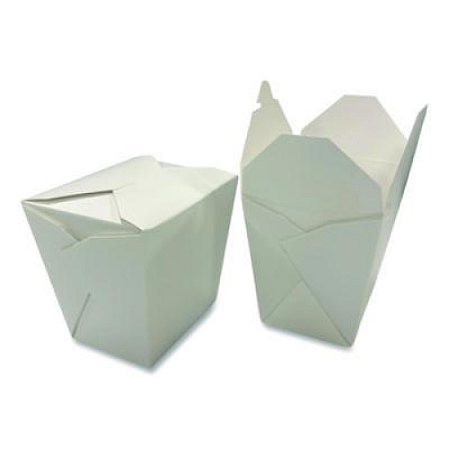 Kari-Out Food Pail, 32 oz, 4 x 3.69 x 4.55, White, Paper, 400/Carton (3103032)