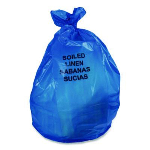 Heritage Linear Low Density Health Care Can Liners, Soiled Linen, 30 gal, 1.3 mil, 30" x 43", Blue, 200/Carton (B6043PX)