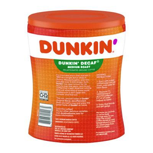 Dunkin' Original Blend Decaf Coffee, 30 oz Canister (8133401293)