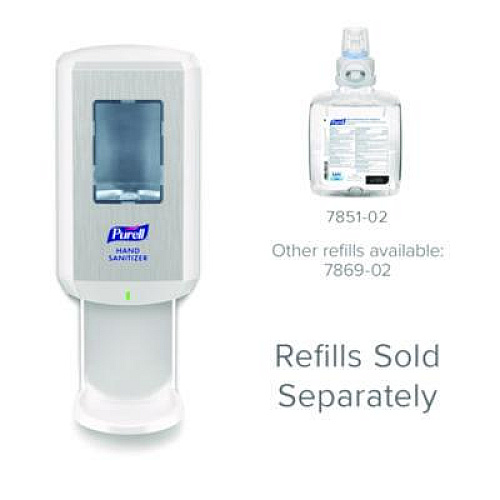 PURELL CS8 Hand Sanitizer Dispenser, 1,200 mL, 5.79 x 3.93 x 15.64, White (782001)