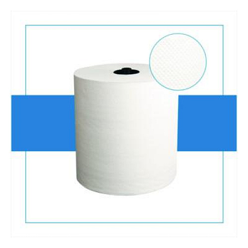 Papernet HyTech Seas Hardwound Roll Towel Heavenly Soft Standard, 1-Ply, 7.9" x 700 ft, White, 6/Carton (410113)