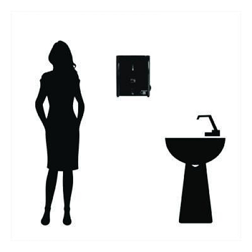 Papernet Hy Tech Towel Dispenser, Automatic, 11.8 x 9.8 x 14.2, Black (419483)