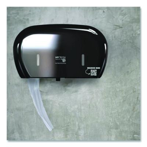 Papernet HyTech Seas Mini JRT Twin Dispenser, 5.5 x, 15.7 x 9.8, Black (419485)