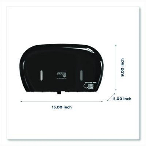 Papernet HyTech Seas Mini JRT Twin Dispenser, 5.5 x, 15.7 x 9.8, Black (419485)