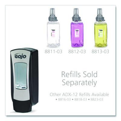 GOJO ADX-12 Dispenser, 1,250 mL, 4.64 x 3.94 x 11.89, Black/Gray, 6/Carton (888806CT)