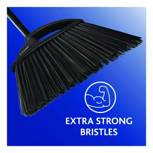 O-Cedar Outdoor PowerCorner Angle Broom, 48" Handle, Black/Gray (168215)