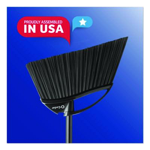 O-Cedar Outdoor PowerCorner Angle Broom, 48" Handle, Black/Gray (168215)