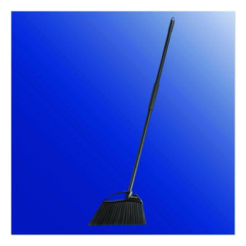 O-Cedar Outdoor PowerCorner Angle Broom, 48" Handle, Black/Gray (168215)