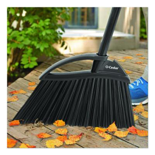 O-Cedar Outdoor PowerCorner Angle Broom, 48" Handle, Black/Gray (168215)