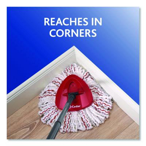 O-Cedar EZWring Deep Clean Refill, Patented Microfiber, Custom Size for EZ Wring Mop Systems, Red/White, 4/Carton (170500CT)