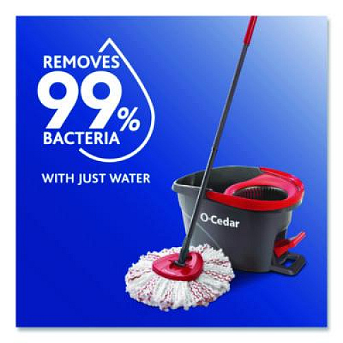 O-Cedar EZWring Deep Clean Refill, Microfiber, Custom size for EZ Wring Mop System, Red/White (170500)