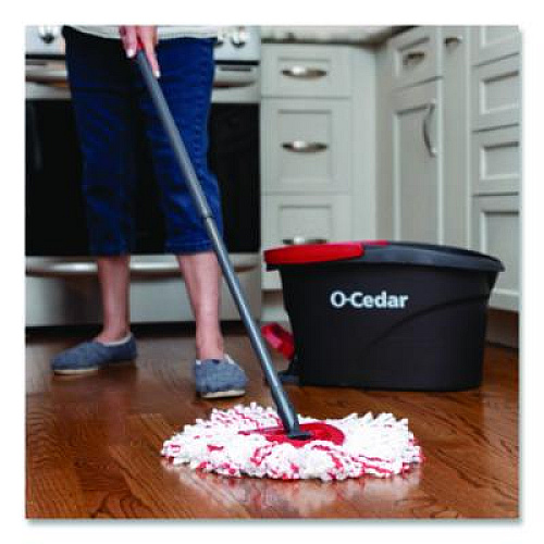 O-Cedar EZWring Deep Clean Refill, Microfiber, Custom size for EZ Wring Mop System, Red/White (170500)