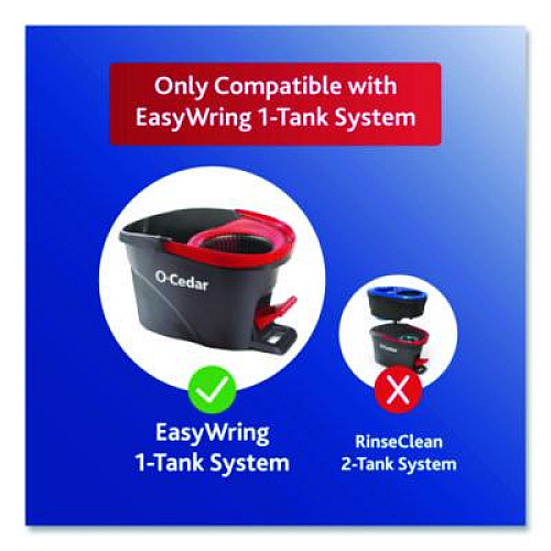 O-Cedar EZWring Deep Clean Refill, Microfiber, Custom size for EZ Wring Mop System, Red/White (170500)