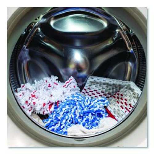 O-Cedar Rinse Clean Refill, Microfiber, Custom Size for Rinse Clean Mop System, Blue/White, 2/Pack, 6 Packs/Carton (172092CT)