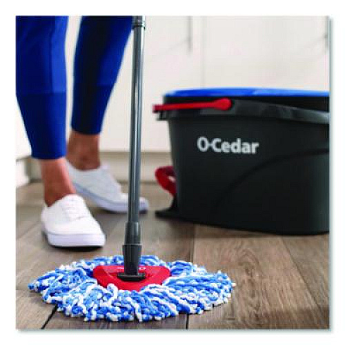 O-Cedar Rinse Clean Refill, Microfiber, Custom Size for Rinse Clean Mop System, Blue/White, 2/Pack, 6 Packs/Carton (172092CT)