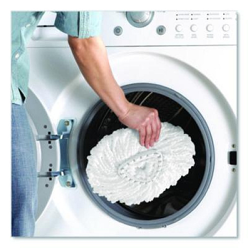 O-Cedar EZWring Spin Mop Refill, Microfiber, Custom Size for EZ Wring Mop Systems, White, 2/Pack (172385)