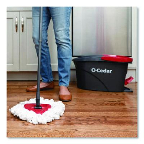 O-Cedar EZWring Spin Mop Refill, Microfiber, Custom Size for EZ Wring Mop Systems, White, 2/Pack (172385)