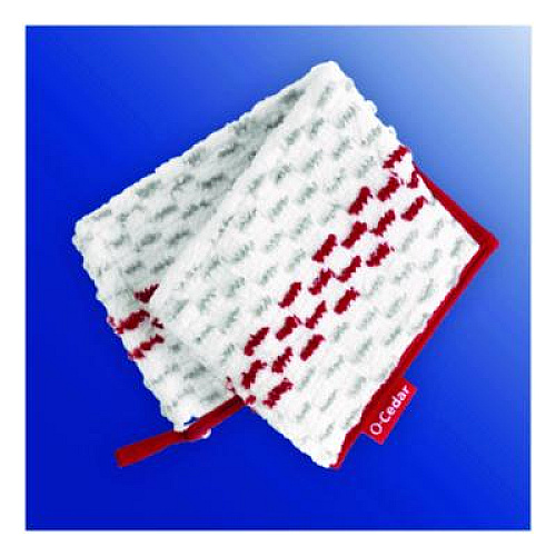 O-Cedar ProMist MAX Refill, Microfiber, Custom Size for ProMist Mop System, Red/White/Gray, 4/Carton (173579CT)