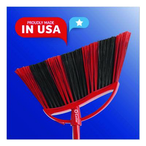O-Cedar One Sweep Broom with Dustpan, 53.88" Handle, Red/Black/Gray (175073)