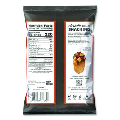 Food Should Taste Good Tortilla Chips, Sweet Potato with Sea Salt, 1.5 oz., 24/Carton (77612)