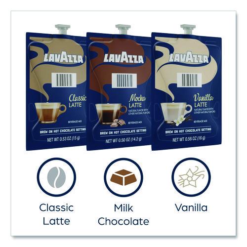Latte Merchandiser Kit, Classic/Mocha/Vanilla Freshpacks, 54/Carton (48728)