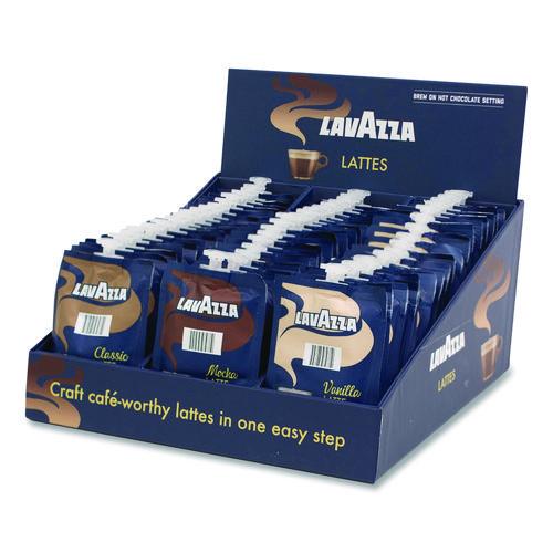 Latte Merchandiser Kit, Classic/Mocha/Vanilla Freshpacks, 54/Carton (48728)