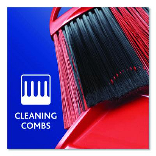O-Cedar One Sweep LG Broom with Dustpan, 57" Handle, Red/Black/Gray (172134)