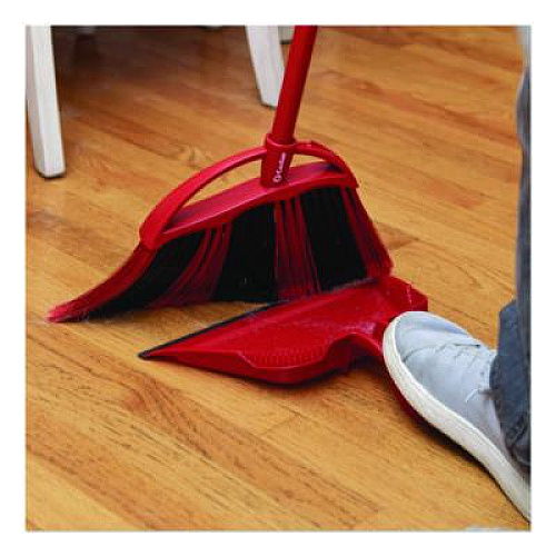 O-Cedar One Sweep LG Broom with Dustpan, 57" Handle, Red/Black/Gray (172134)