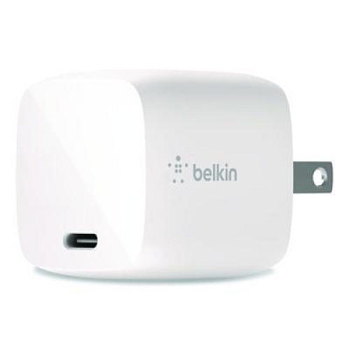 Belkin BOOST CHARGE USB-C PD 3.0 PPS Wall Charger + USB-C to Lightning Cable, White (WCA005DQ1MWH)