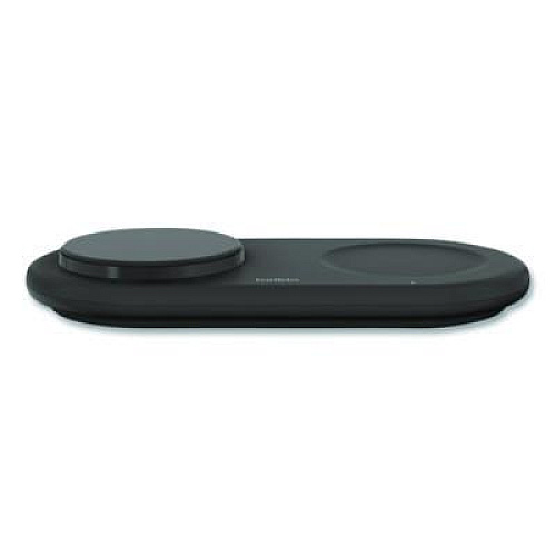 Belkin BOOST CHARGE Pro 2-in-1 Magnetic Wireless Charging Pad with Qi2, USB-C, 15 W, Black (WIZ021TTBK)