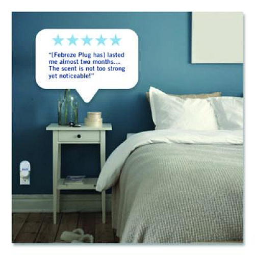 Febreze Air Freshener Warmer Starter Kit, Clear/White, with (2) Downy April Fresh Refills (4174)