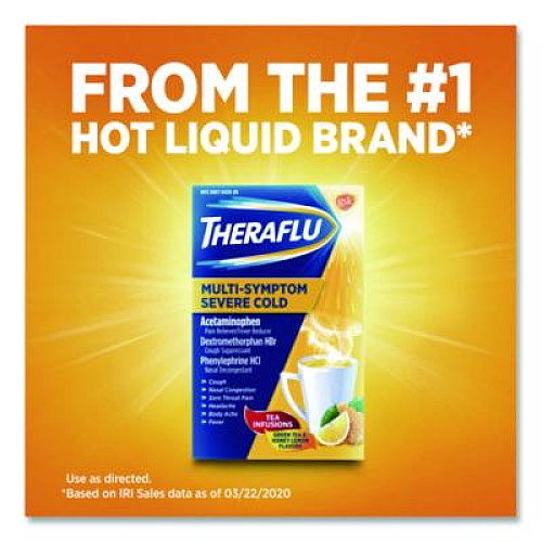 Theraflu Multi-Symptom Severe Cold Hot Liquid Powder, 6 Count (64260603)