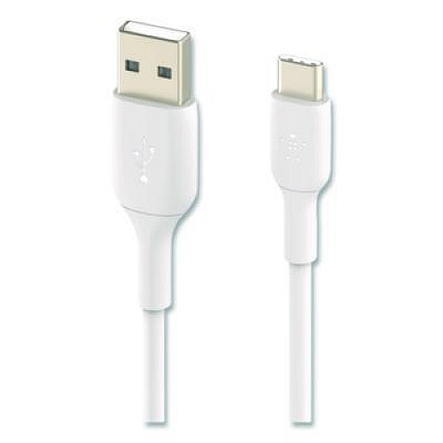 Belkin BOOST CHARGE USB-C to USB-A Cable, 3.3 ft, White, 2/Pack (CAB001BT1MWH)