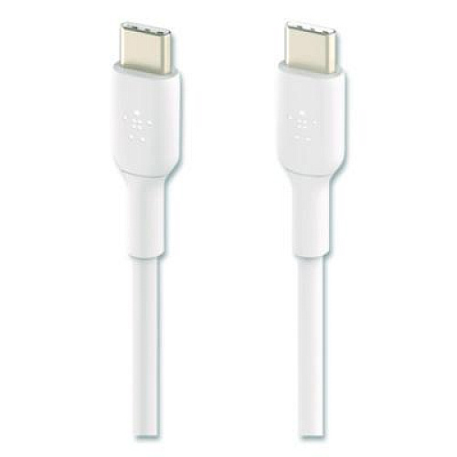 Belkin BOOST CHARGE USB-C to USB-C Cable, 3.3 ft, White, 2/Pack (CAB003BT1MWH)