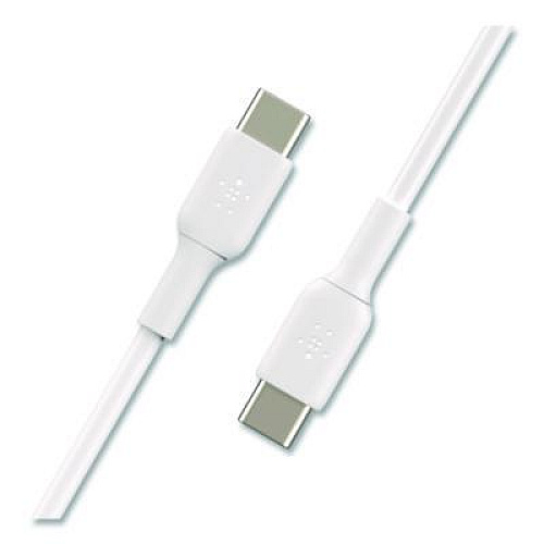 Belkin BOOST CHARGE USB-C to USB-C Cable, 3.3 ft, White, 2/Pack (CAB003BT1MWH)