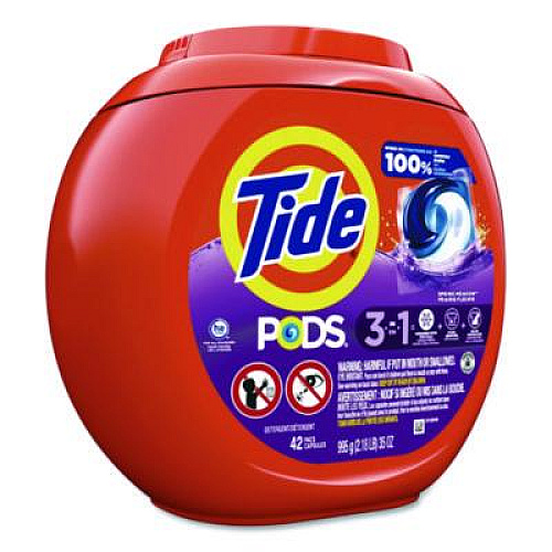 Tide PODS Laundry Detergent, Spring Meadow, 35 oz Tub, 42 Pods/Tub (9924)