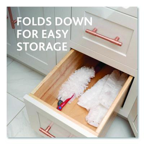 O-Cedar Flex and Catch Duster Heavy-Duty Refills, Polyester, White, 5/Pack, 4 Packs/Carton (172172CT)