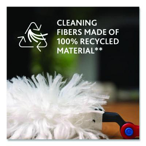 O-Cedar Flex and Catch Duster Heavy-Duty Refills, Polyester, White, 10/Pack (172170PK)