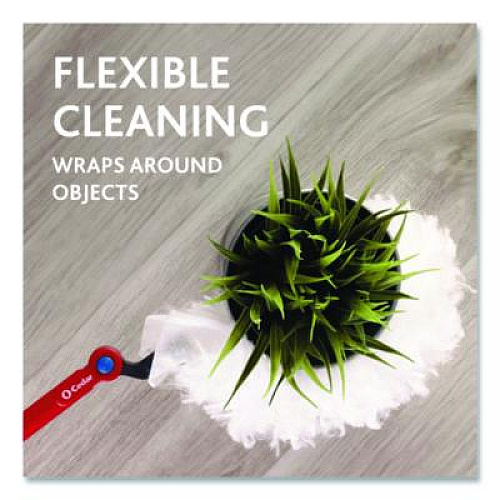 O-Cedar Flex and Catch Duster Heavy-Duty Refills, Polyester, White, 10/Pack, 4 Packs/Carton (172170CT)
