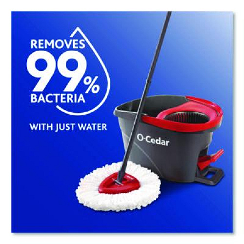 O-Cedar EZWring Spin Mop Refill, Microfiber, Custom Size for EZ Wring Mop Systems, White, 2/Pack (172385)