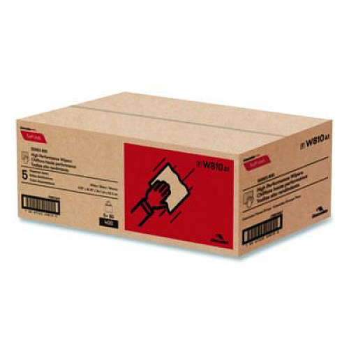 Cascades PRO Tuff-Job Spunlace Towels, 1-Ply, 9.75 x 16.75, White, 80 Sheets/Box, 5 Boxes/Carton (W810)