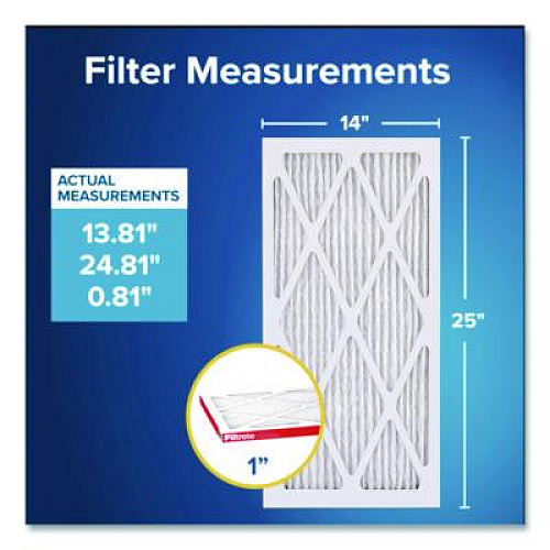 Filtrete Allergen Defense Air Filter, MERV 11, MPR 1000, 14 x 25, 4/Carton (98044CA)