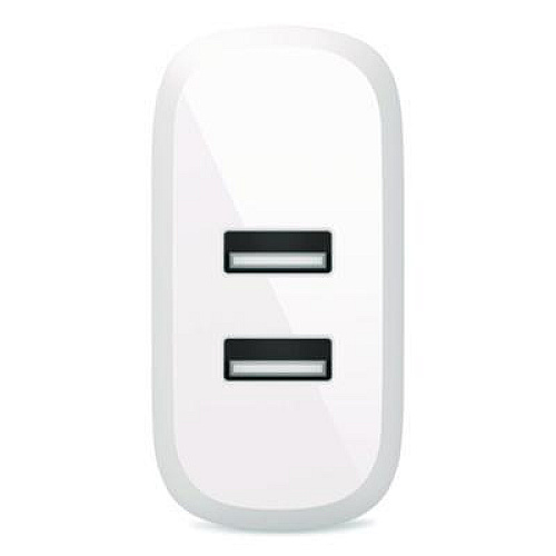 Belkin BOOST CHARGE Dual USB-A Wall Charger, White (WCB002DQWH)