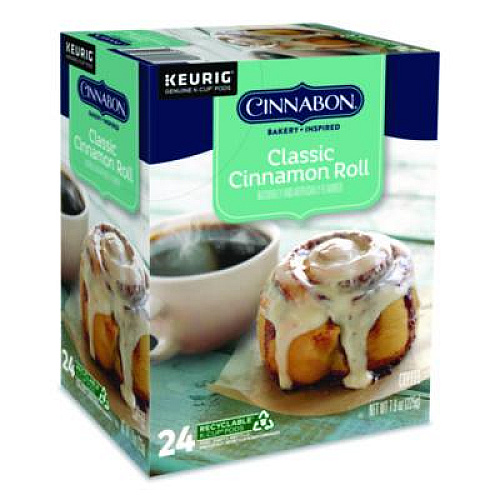 Cinnabon Classic Cinnamon Roll Coffee K-Cups, 96/Carton (6305CT)
