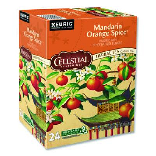Celestial Seasonings Mandarin Orange Spice Herb Tea K-Cups 24/Box (14735)